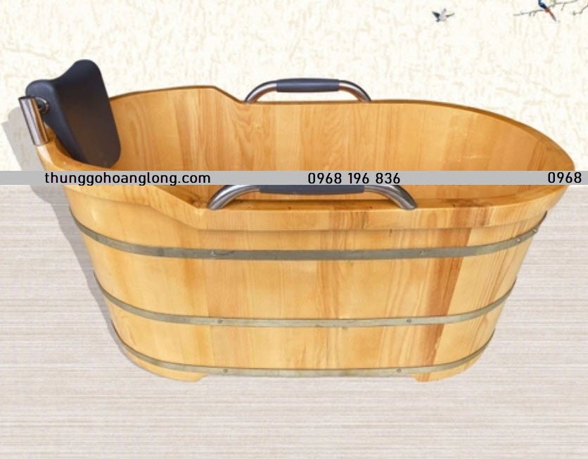 Bồn tắm gỗ Thông cao cấp bọc da